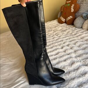 Dolce Vita Black Wedge Boots